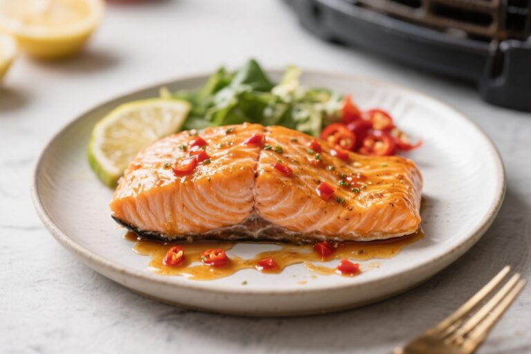 Air Fryer Honey Sriracha Salmon – Quick, Sticky, and Flavor-Packed