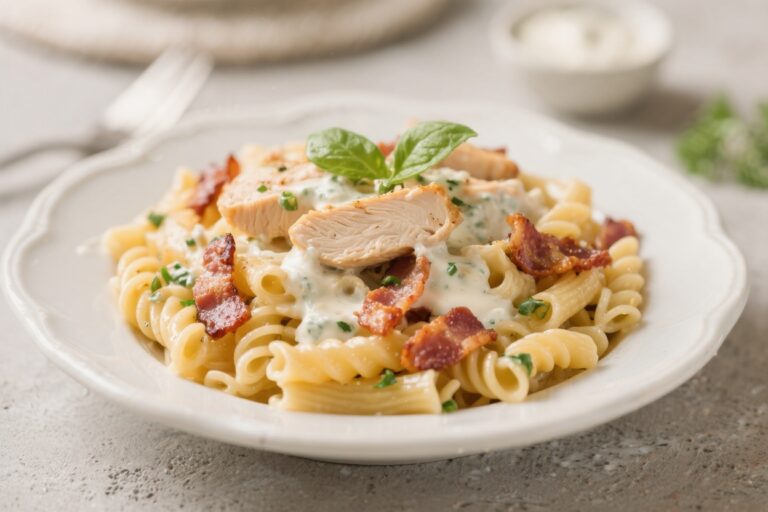 Easy Chicken Bacon Ranch Pasta – Creamy, Comforting, and Quick