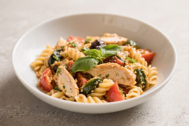 Mediterranean Chicken Pasta Bowl – Bright, Fresh, and Satisfying
