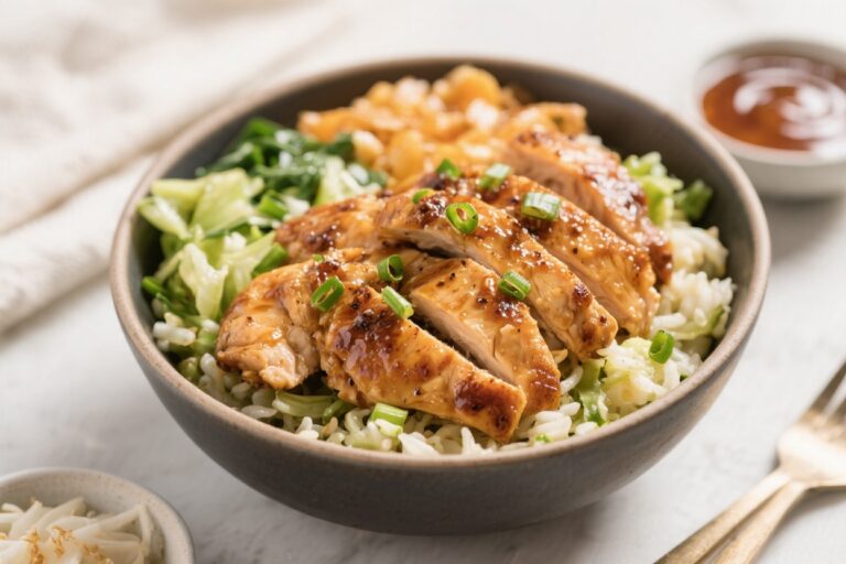 Air Fryer Honey Garlic Chicken Bowls – Fast, Flavorful, and Satisfying
