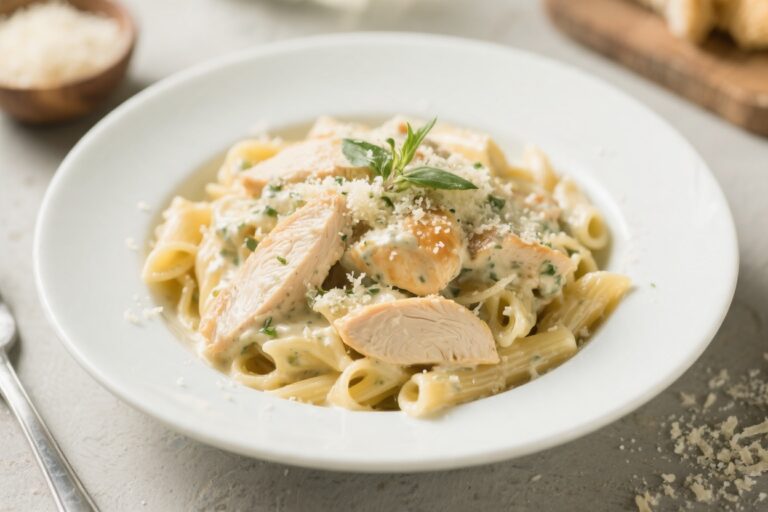 Healthy Creamy Garlic Parmesan Chicken Pasta – Comfort Food Made Lighter