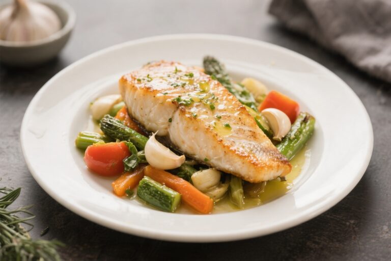 Garlic Butter Tilapia & Veggies – Fast, Flavorful, and Family-Friendly