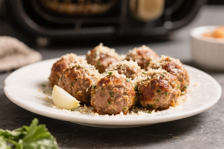 Air Fryer Garlic Parmesan Turkey Meatballs – Crispy, Juicy, and Easy