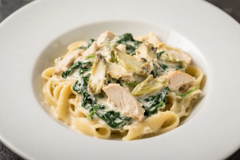 Creamy Spinach Artichoke Chicken Pasta – Cozy, Comforting, and Weeknight-Friendly