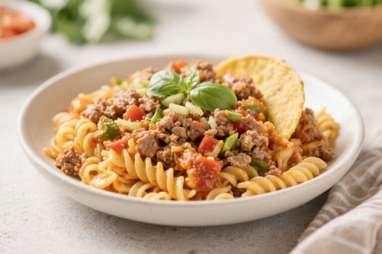 Healthy Ground Turkey Taco Pasta – Easy, Flavorful, and Weeknight-Friendly