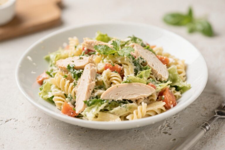 High Protein Chicken Caesar Pasta Salad – A Satisfying, Fresh Meal