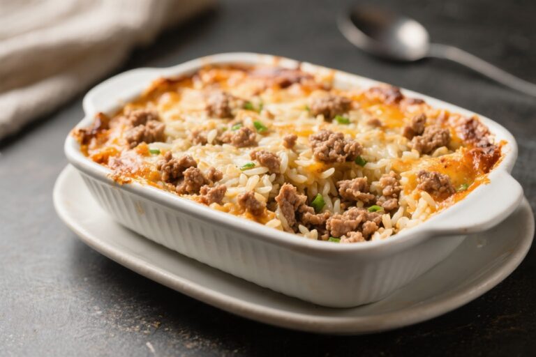 Ground Turkey & Rice Casserole – Cozy, Budget-Friendly Comfort