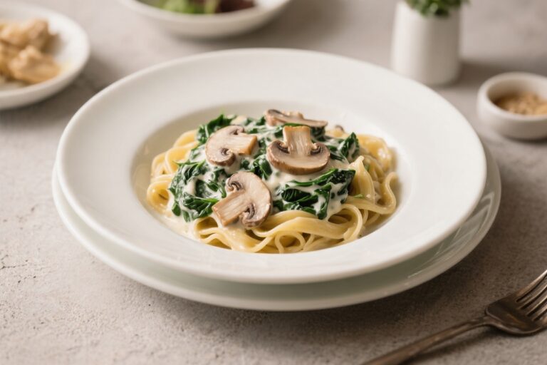 Creamy Spinach Mushroom Pasta – Comforting, Simple, and Satisfying