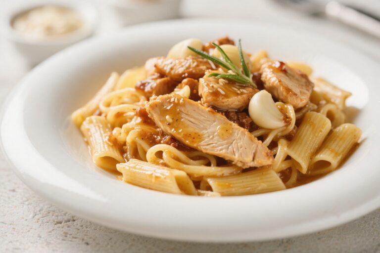 Healthy Honey Garlic Chicken Pasta – Simple, Sweet, and Satisfying