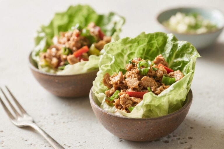 Ground Chicken Lettuce Wrap Bowls – Fresh, Fast, and Flavor-Packed