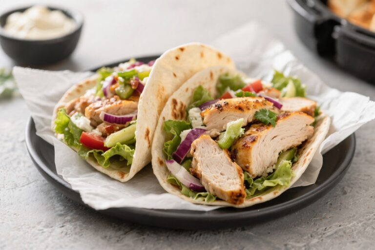 Air Fryer Greek Chicken Gyros – Fast, Flavorful, and Fresh