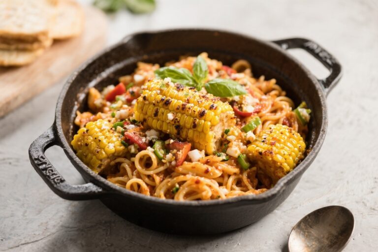 One Pot Mexican Street Corn Pasta – Creamy, Zesty, Weeknight-Friendly