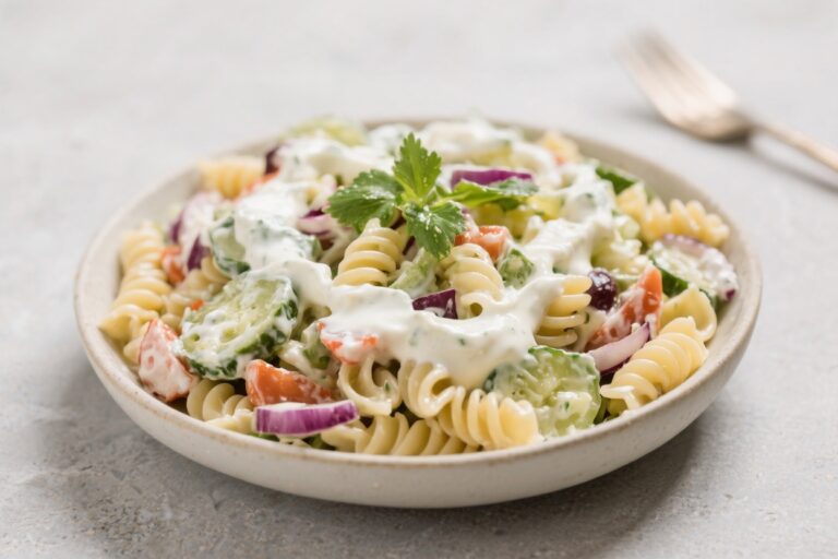 Greek Yogurt Ranch Pasta Salad – Creamy, Fresh, and Easy