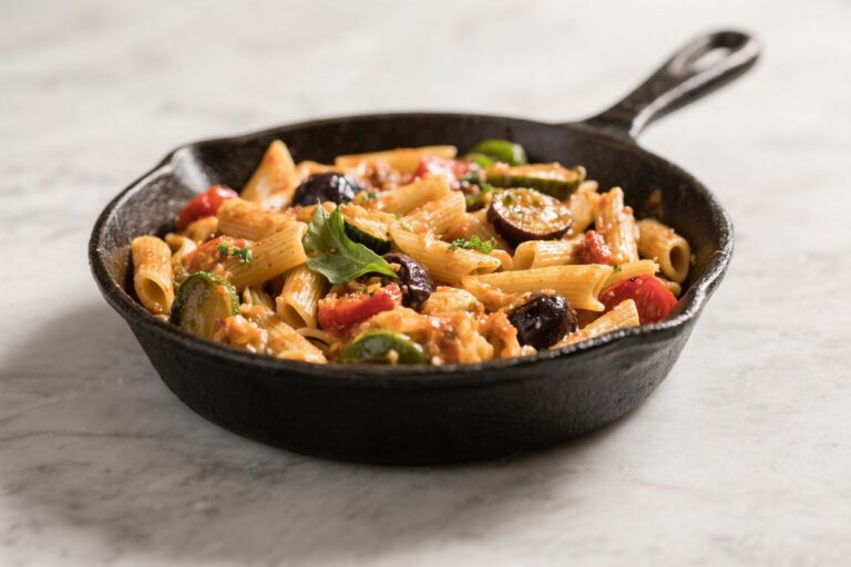 One Pan Mediterranean Pasta Dinner – A Bright, Weeknight-Friendly Meal