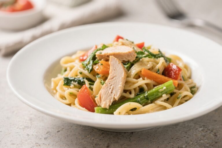 Healthy Chicken & Veggie Pasta – A Fresh, Satisfying Weeknight Dinner