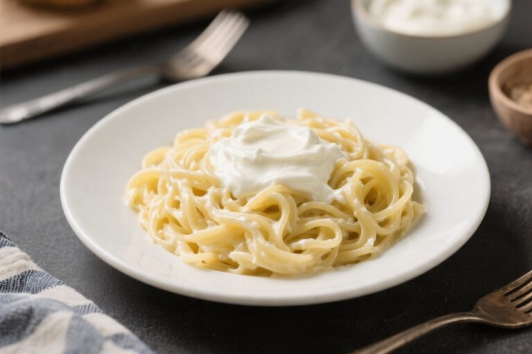 Easy Greek Yogurt Alfredo Pasta – Creamy, Light, and Ready Fast