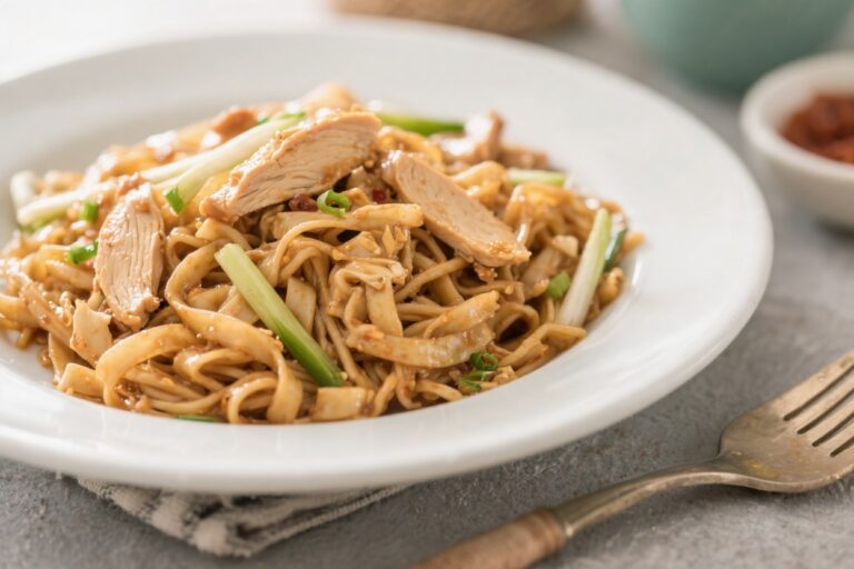Thai Peanut Noodles With Chicken – A Creamy, Savory Weeknight Favorite