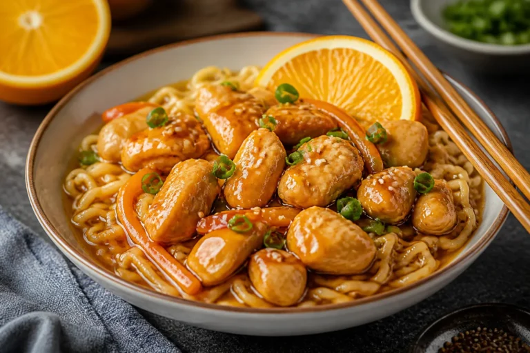 Easy Orange Chicken Ramen – Bright, Saucy, and Weeknight-Friendly