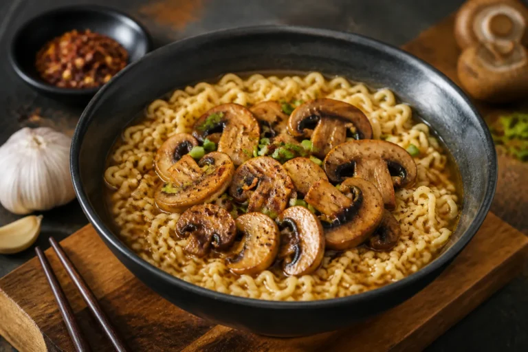Garlic Mushroom Ramen Noodles – Fast, Cozy, and Packed With Flavor