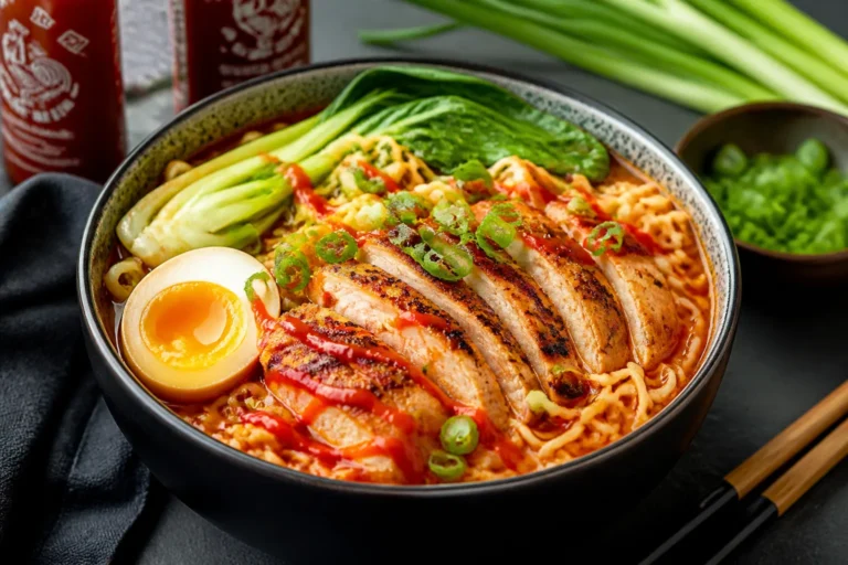 Spicy Sriracha Chicken Ramen – A Bold, Comforting Bowl