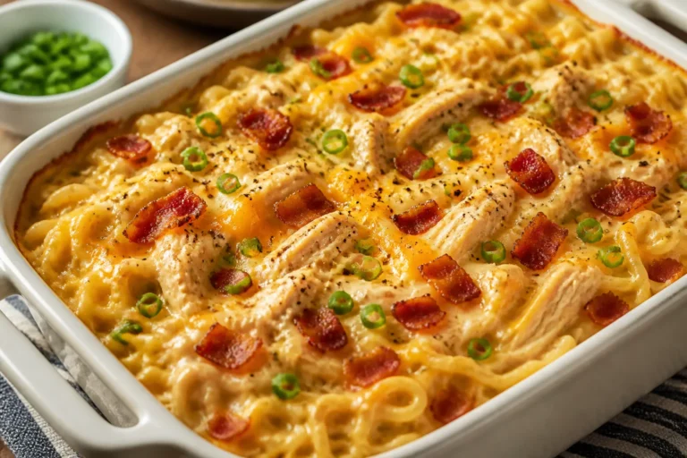 Crack Chicken Ramen Casserole – Cozy, Cheesy, Weeknight Comfort