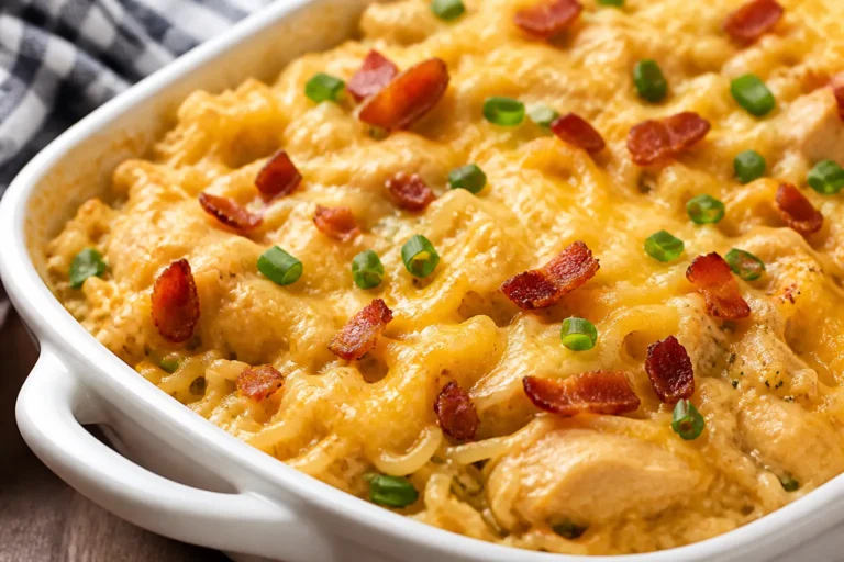 Crack Chicken Ramen Casserole – Cozy, Cheesy, and Weeknight-Friendly