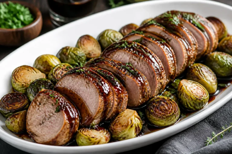 Balsamic Pork Tenderloin With Brussels Sprouts – Simple, Bold, and Weeknight-Friendly