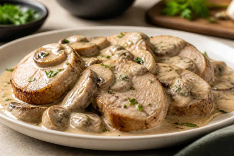 Pork Tenderloin With Creamy Mushroom Sauce – A Cozy, Crowd-Pleasing Dinner