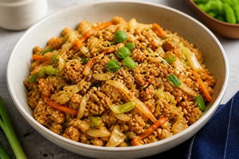 Ground Chicken Egg Roll in a Bowl – A Fast, Flavor-Packed Weeknight Favorite