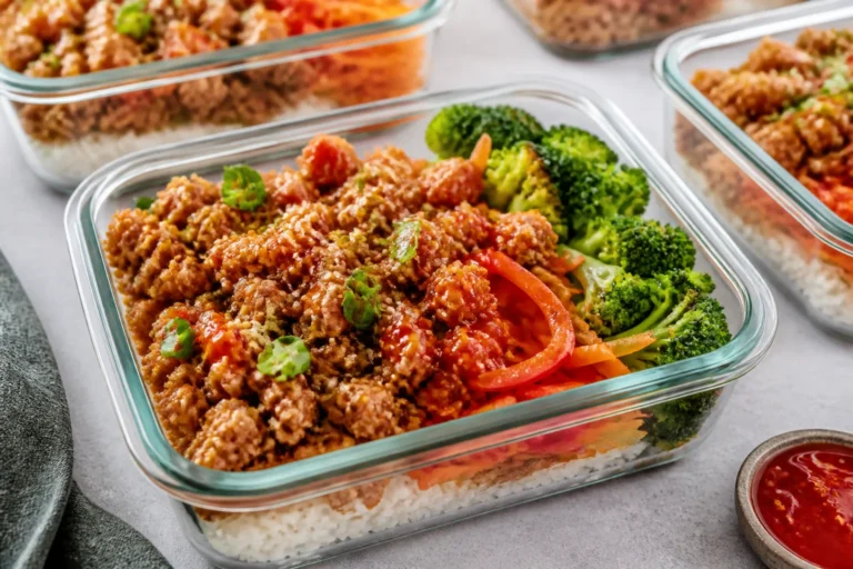 Sweet Chili Ground Chicken Meal Prep Bowls – Easy, Flavor-Packed Make-Ahead Lunch
