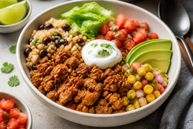 Ground Chicken Burrito Bowls – A Fresh, Weeknight-Friendly Favorite