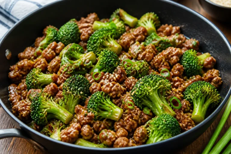 Ground Chicken and Broccoli Skillet – A Quick, Flavorful Weeknight Dinner