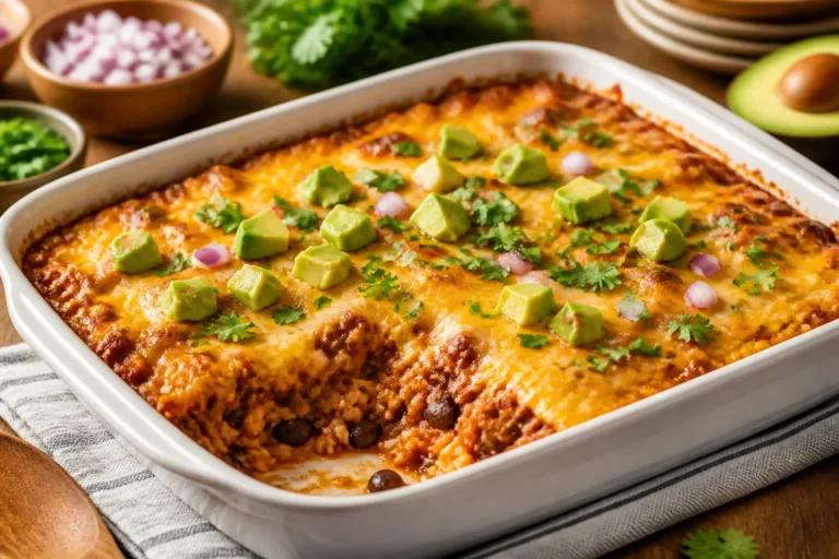 Ground Chicken Enchilada Casserole – Cozy, Crowd-Pleasing Comfort Food