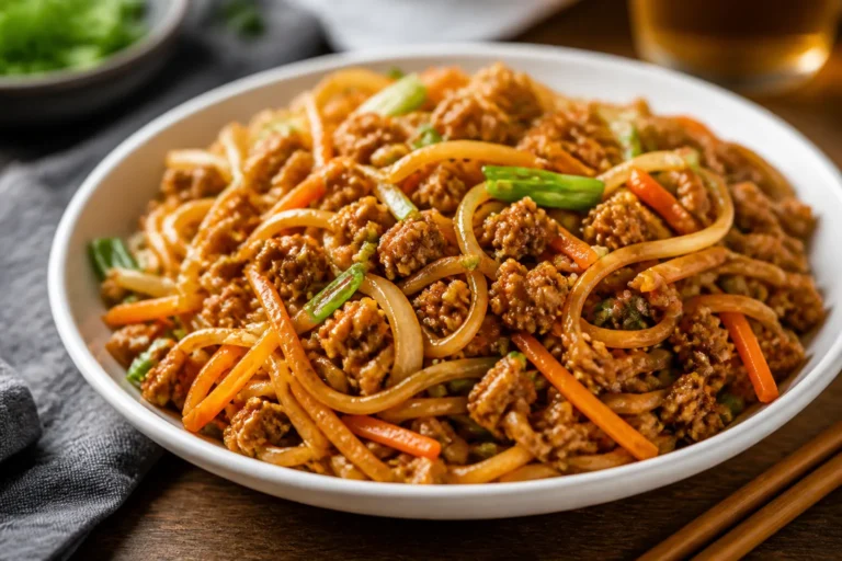 Ground Chicken Lo Mein – A Fast, Flavor-Packed Weeknight Noodle Stir-Fry