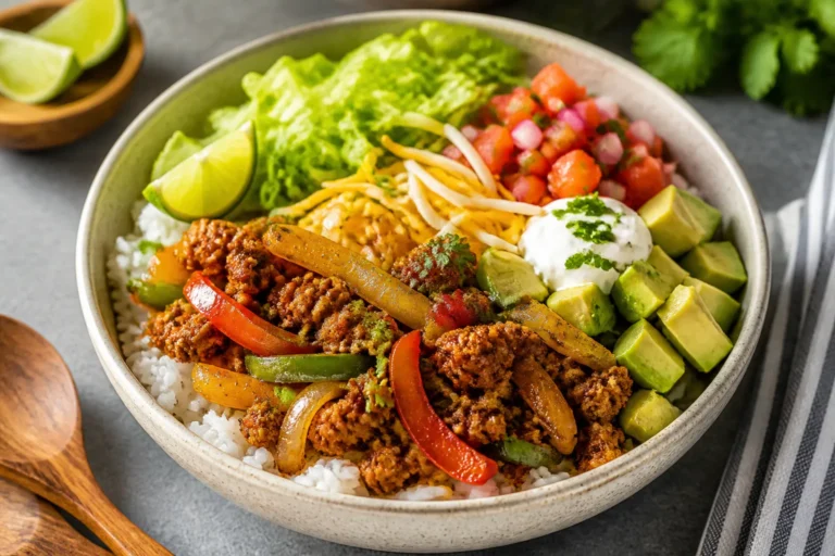 Ground Chicken Fajita Bowls – A Fresh, Fast Weeknight Favorite