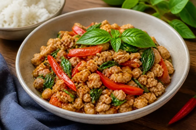 Ground Chicken Thai Basil Stir Fry – Fast, Flavorful, and Weeknight-Friendly