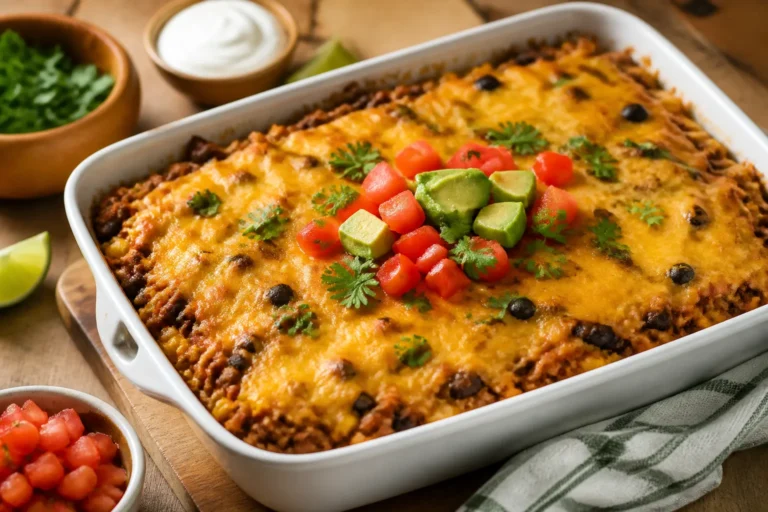 Ground Chicken Taco Casserole – Easy, Cozy, Crowd-Pleasing Comfort