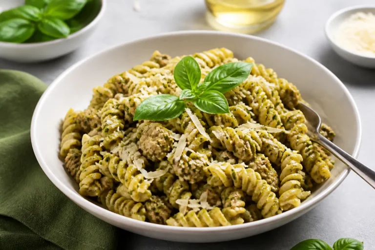 Ground Chicken Pesto Pasta – A Weeknight Favorite With Big Flavor