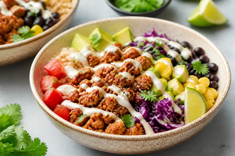 Ground Chicken Street Taco Bowls – Fresh, Fast, and Flavor-Packed