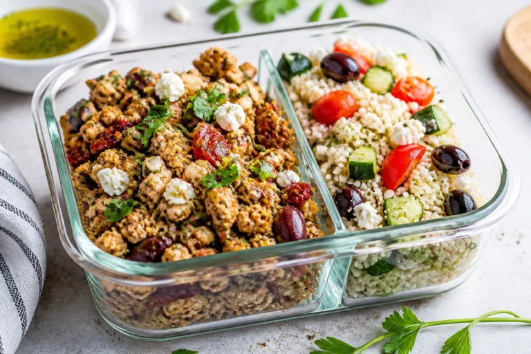Ground Chicken Mediterranean Meal Prep – Fresh, Fast, and Flavor-Packed