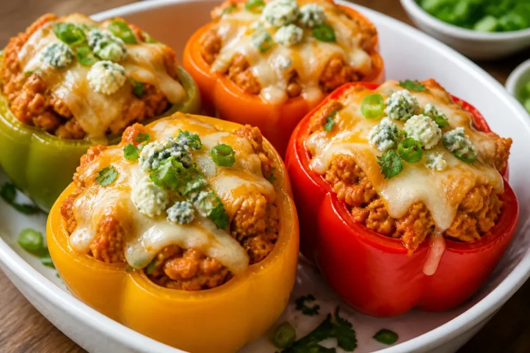 Ground Chicken Buffalo Stuffed Peppers – A Spicy, Satisfying Weeknight Dinner