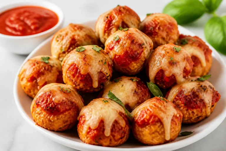 Air Fryer Ground Chicken Parmesan Bites – Crispy, Cheesy, Weeknight-Friendly