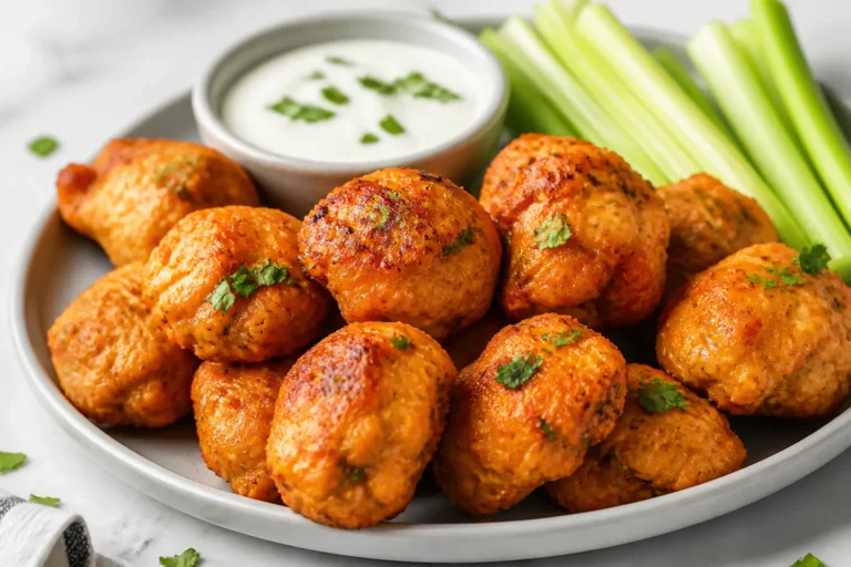Air Fryer Ground Chicken Buffalo Bites – Crispy, Spicy, and Easy