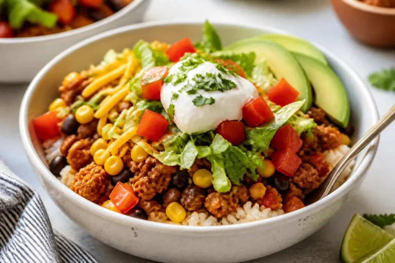 Ground Turkey Taco Rice Bowls – A Fresh, Flavor-Packed Weeknight Dinner