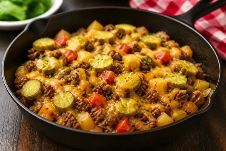 Healthy Cheeseburger Skillet – A Lighter One-Pan Favorite