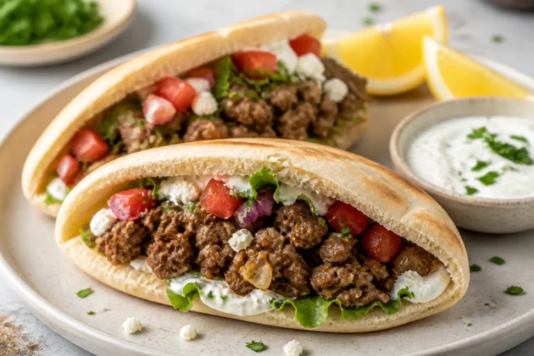 Mediterranean Ground Beef Pita Pockets – Easy, Flavor-Packed Weeknight Dinner
