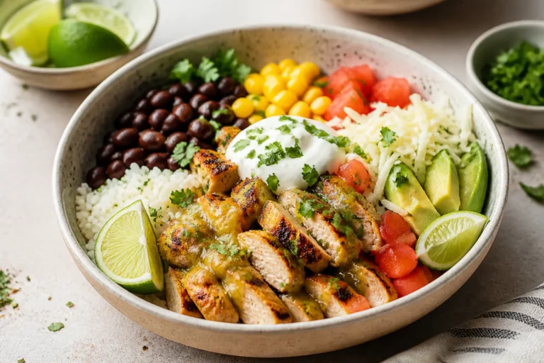 Easy Chicken Burrito Bowls – A Fresh, Flexible Weeknight Favorite