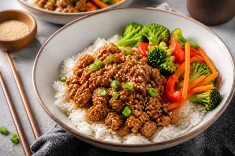 Ground Turkey Teriyaki Rice Bowls – Fast, Flavorful, and Family-Friendly
