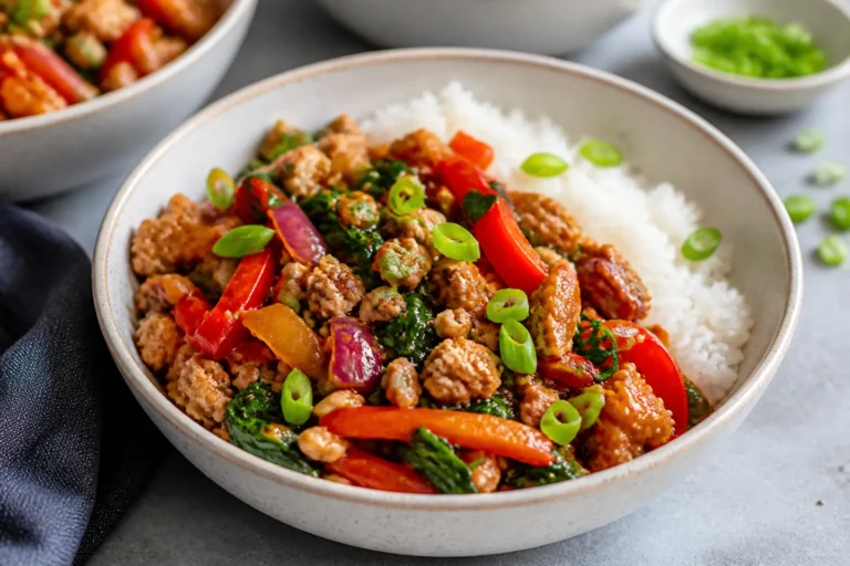 Ground Chicken Stir Fry Bowls – Quick, Flavorful, Weeknight-Friendly