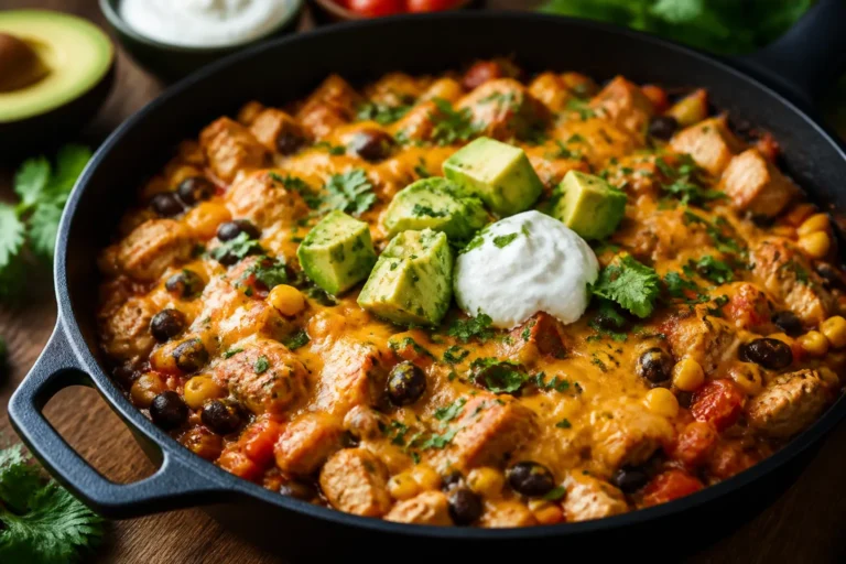 Lazy Chicken Burrito Skillet – A Fast, Flavor-Packed Weeknight Fix